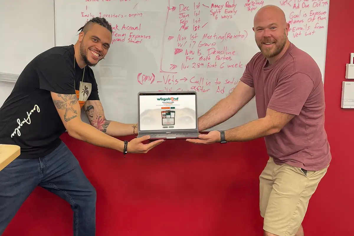 Alex and Dorian planning their first app